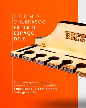 Suporte de espetos personalizado da Traço Art Decor